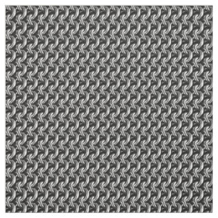Silver Chainmaille Skriv ut Goth Mönster Fabric Tyg