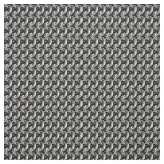Silver Chainmaille Skriv ut Goth Mönster Fabric Tyg