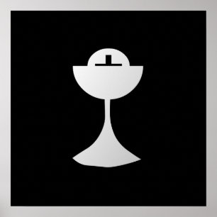 Silver Chalice och Host Poster