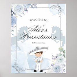 Silver Charro 3 anos Presentation Välkomstskylt Poster