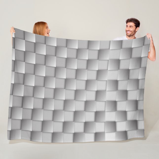 Silver Checkerss Fleece Blanket (På plats)