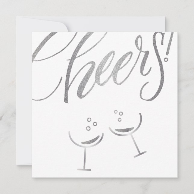 Silver Cheers Glass Meddelande (Framsida)