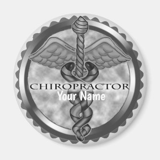 Silver chiropractor magnet
