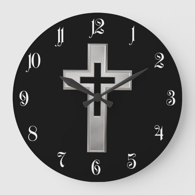 Silver Christian kor Stor Klocka (Framsida)