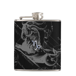 Silver Chrome som Capricorn Zodiac Sign Hevelius Fickplunta
