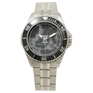 Silver Chrome som Gemini Zodiac Sign på Hevelius Armbandsur