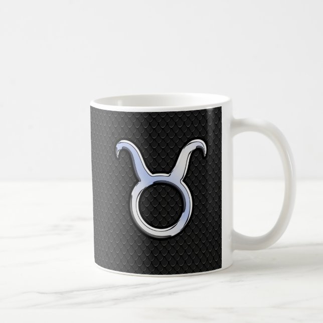 Silver-chrome som Taurus Zodiac-teckendecor Kaffemugg (Höger)