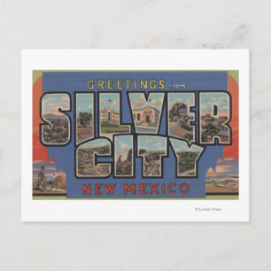 Silver City, New Mexico - Scenerier med stora boks Vykort