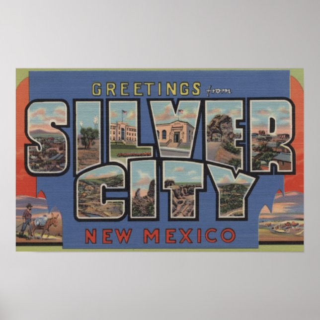 Silver City, New mexico - Stora Brev Scenes Poster (Framsidan)
