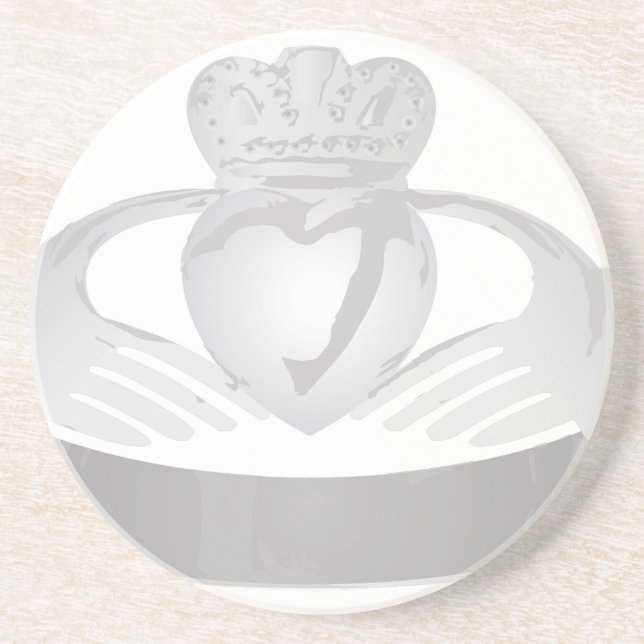 silver claddagh ring underlägg sandsten (Framsidan)