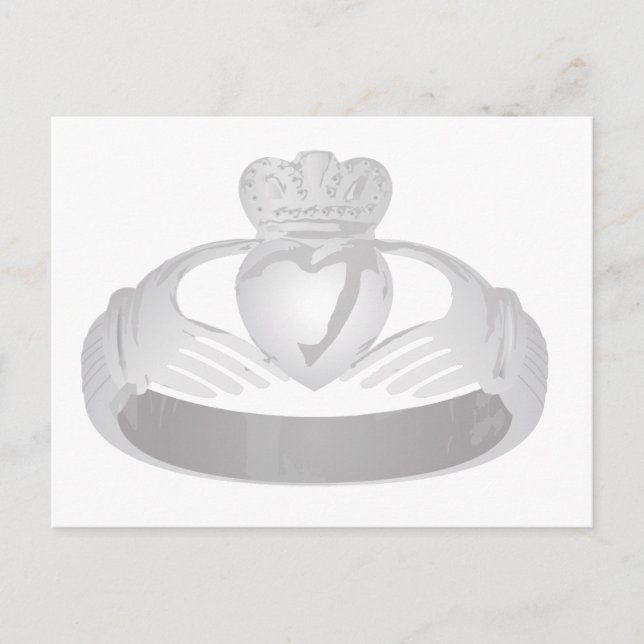 silver claddagh ring vykort (Framsida)