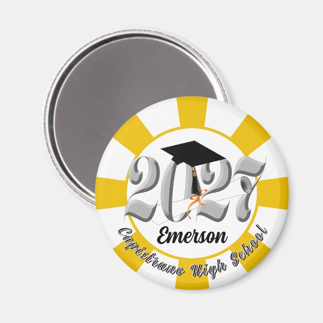 Silver Class 2027 Examen Magnet (Front/Back)