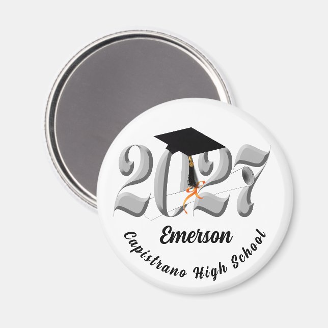 Silver Class 2027 Examen Magnet (Front/Back)