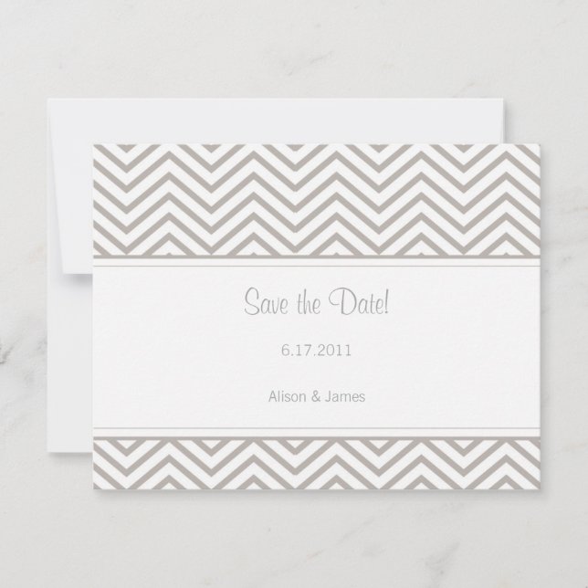 Silver Cloud Chevron Spara datummeddelandet Datumet (Framsida)