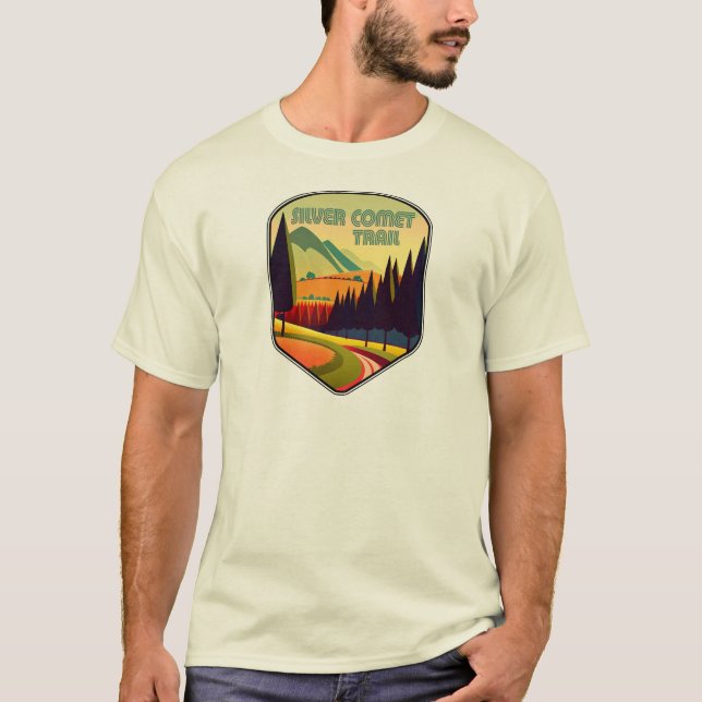 Silver Comet Trail Georgia Färger T Shirt (Framsida)