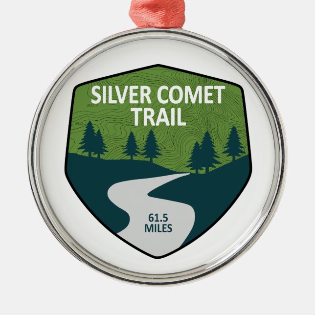 Silver Comet Trail Georgia Julgransprydnad Metall (Framsidan)