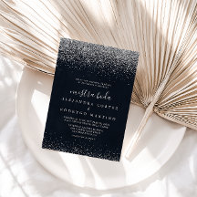 Silver Confetti Calligraphy Nuestra Boda Bröllop