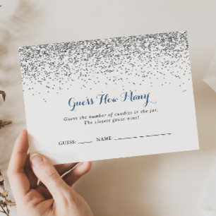 Silver Confetti gissar hur många spelkort Visitkort