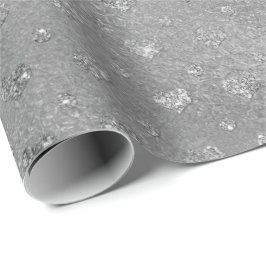 Silver Confetti Hearts Glitter Glam Vip Presentpapper