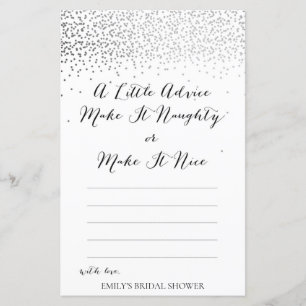 Silver Confetti Möhippa Game Print