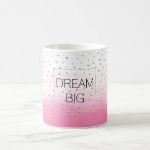 Silver Confetti Rosa Ombre Watercolor Kaffemugg