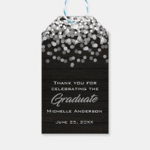 Silver Confetti Student Tack Studenten Märkre