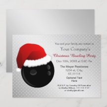 silver Corporate helgdag Bowling party Inbjudan