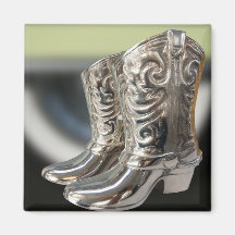 Silver cowboy stövlar