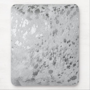 Silver Cowhisky Skriv ut metalliskt musblock Musmatta