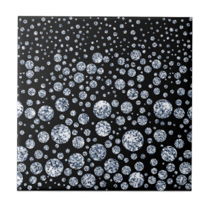 Silver Crystal Metallic Black Kakelplatta