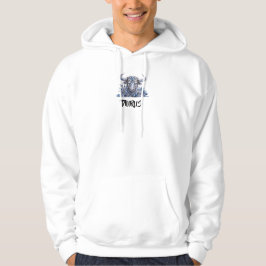 Silver Crystal Oxen Zodiak Hoodie