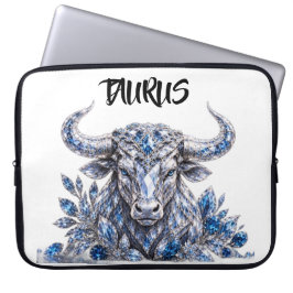 Silver Crystal Oxen Zodiak Laptop Fodral