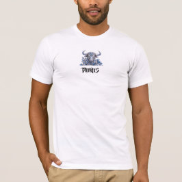 Silver Crystal Oxen Zodiak T Shirt
