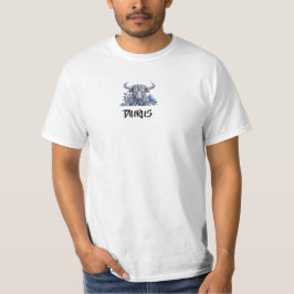 Silver Crystal Oxen Zodiak T Shirt