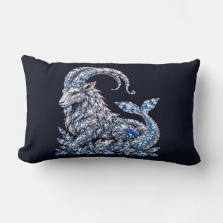 Silver Crystal Stenbocken | Lyx Zodiak Lumbarkudde