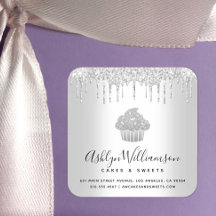 Silver Cuptårta Bakery Pastry Chef Glitter Drives