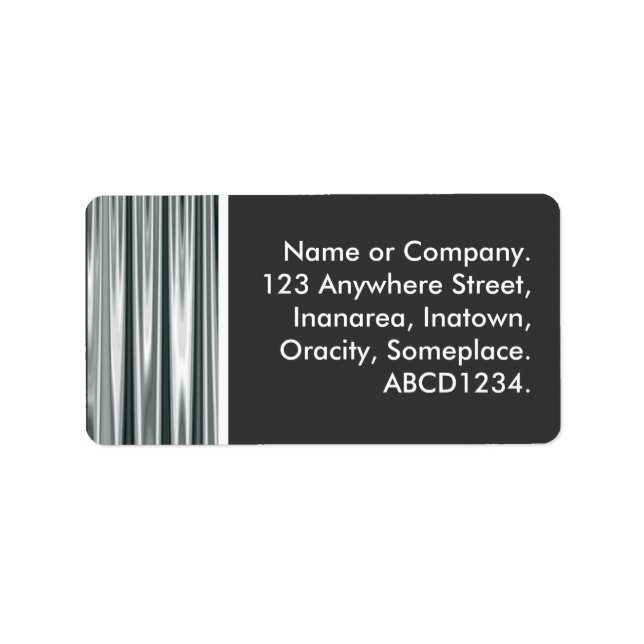 Silver Curtain Adressetikett (Framsidan)