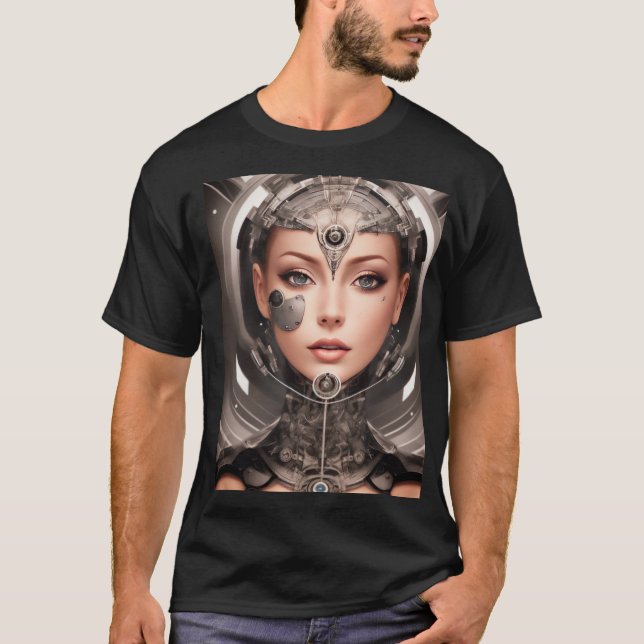 SILVER CYBORG T SHIRT (Framsida)