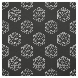 Silver D20 Mönster   PNP Tabletop Role Player Dice Tyg