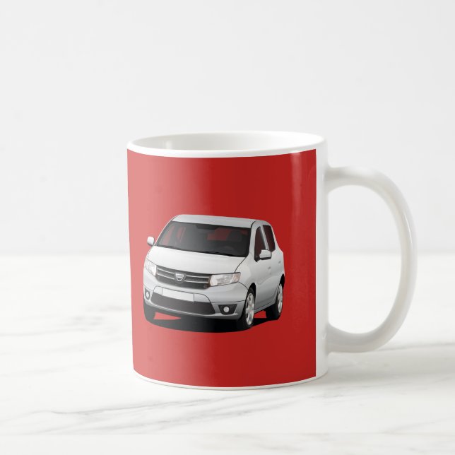 Silver Dacia Sandero 2 x bild Kaffemugg (Höger)