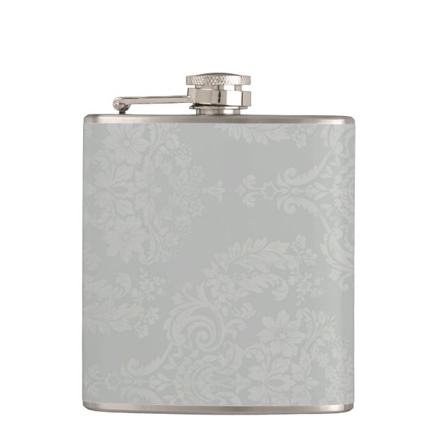 Silver Damask Dam Hip-kolv Fickplunta (Framsidan)