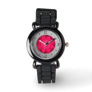 Silver Damask med ruby gem/jewell Armbandsur