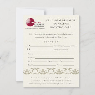 Silver Damask Seminariet Event, QR Code Donation Inbjudningar