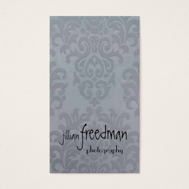 Silver Damask Visitkort (Framsidan)