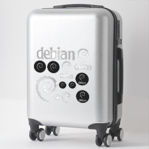 Silver Debian Linux Logotyper Sticker Klistermärken