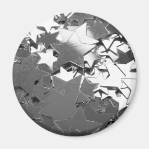 Silver dekorativa stjärnor magnet