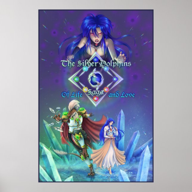 Silver-delfinerna Saga: av liv och Kärlek Poster (Framsidan)