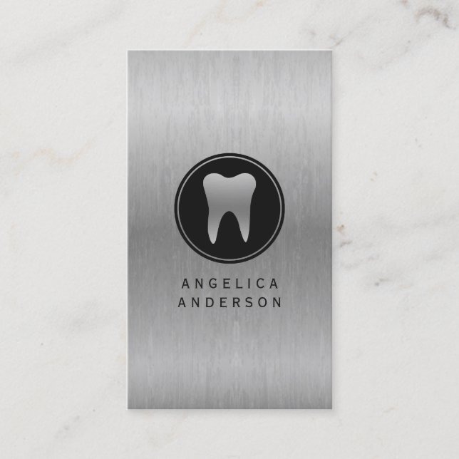 Silver Dental Affärskort Visitkort (Framsida)