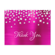 Silver Diamond Confetti Shock rosa Satin Foil