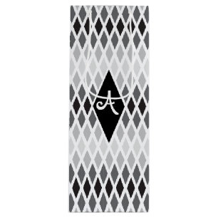 Silver Diamond Ombre Monogram